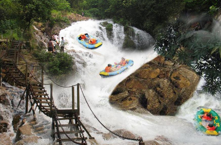 清远一日游路线 清远古龙峡漂流 万丈崖探险一天