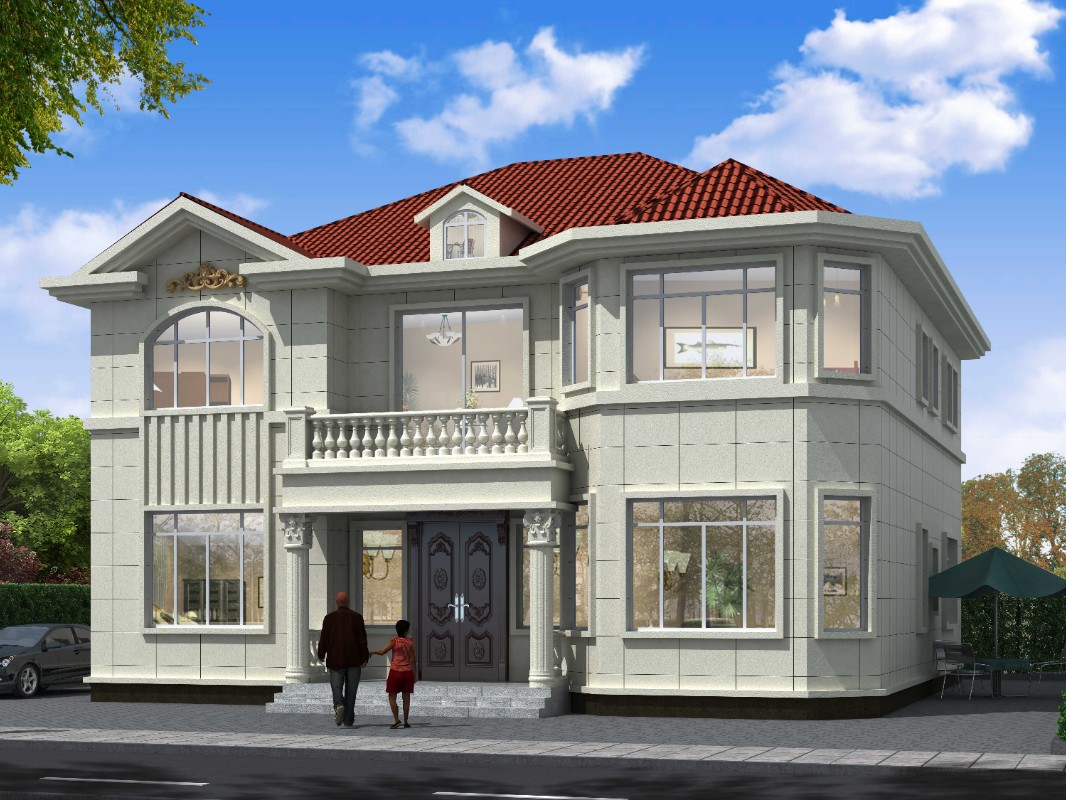 二层田园风乡村小别墅全套设计图纸