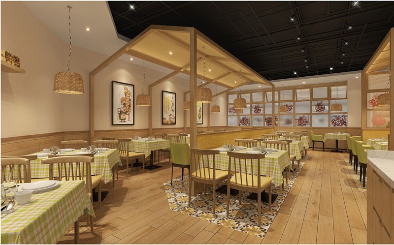 西安姥姥春饼盛龙广场店装修效果图